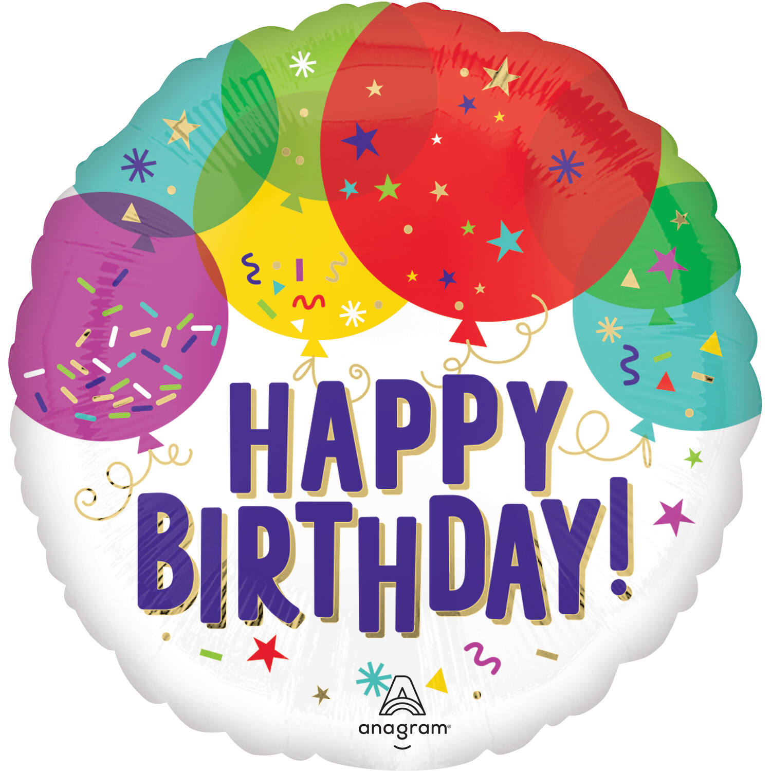 Foil Balloon - "HAPPY BIRTHDAY!" - Birthday Balloons - 45 cm